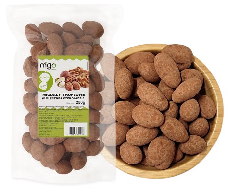 Mandle v mliečnej hľuzovkovej čokoláde - 250g - MIGOgroup