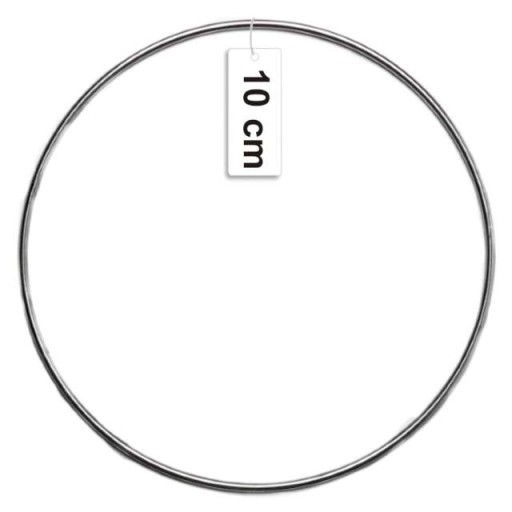 Dekorácia KOVOVÝ RÁM STRIEBORNÝ KOLES 10 cm