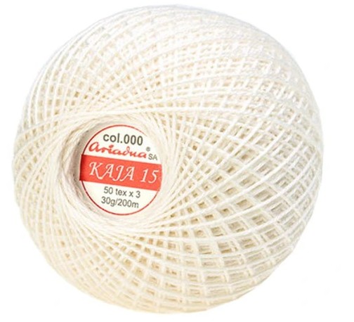 Cordonek KAJA 15 30g/200m ECRU col 000 Ariadna
