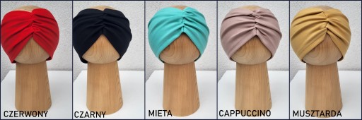 Dámska čelenka, volánik, turban, farby 54-58 cm