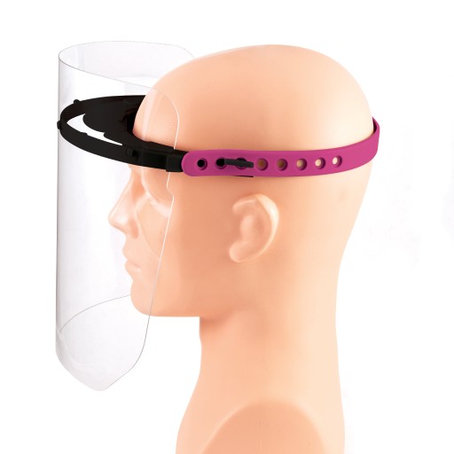 Maska OCHRANNÝ VISOR štít na tvár purpurová
