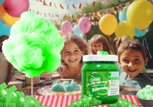 Farebný CUKOR NA PLÁVANIE CUKRU 1kg ZELENÁ cukrová vata