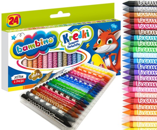 Bambino pastelky 24 farieb vyrobené z kaolínovej hliny