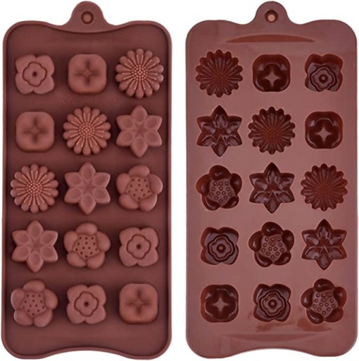 Silikónová forma, forma na čokolády, pralinky, sušienky, želé Flowers Mix