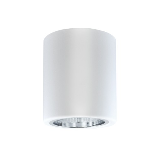 Prisadené okrúhle svietidlo E27, pevné, BIELY JUPITER 10 98x115mm IP20 Goldlux