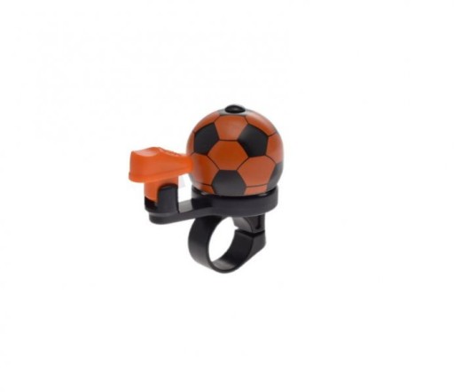 Guľa zvonček na bicykel oranžovo čierna 38mm