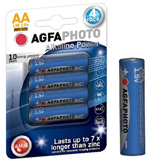 4x AGFAPHOTO BATÉRIA AA LR06 LR6 1,5V ALK.