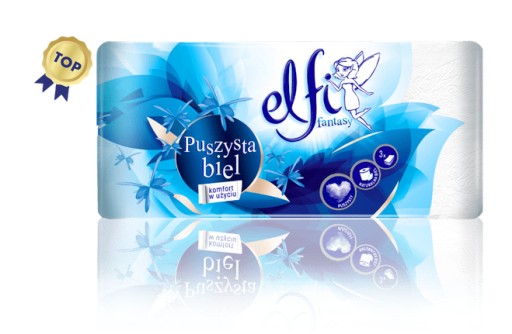Elfi Fluffy White 3W toaletný papier 8 roliek