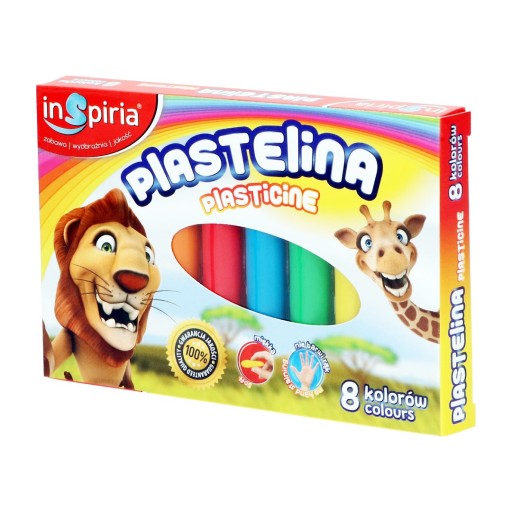 Plastelína pre deti 8 farieb Inspiria Scheme