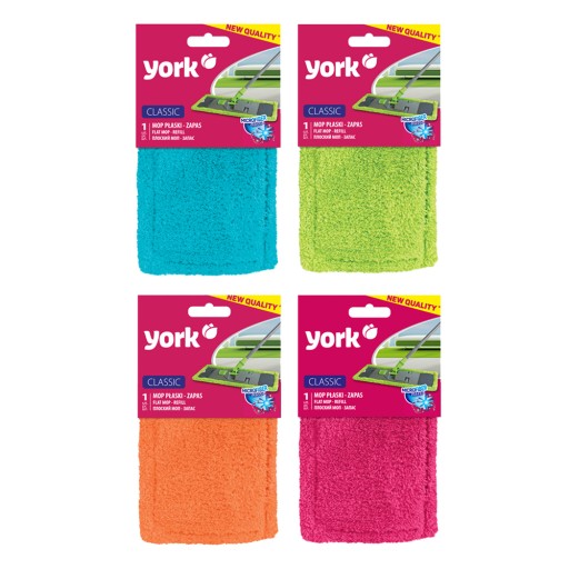 YORK NÁHRADNÁ PLOCHÁ VLOŽKA DO MOPU KLASICKÁ Z MIKROVLÁKNA