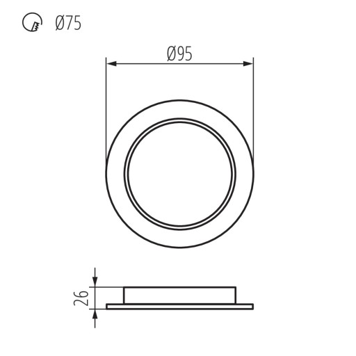 LED downlight panel, zápustné svietidlo LL AZOV 5W NW