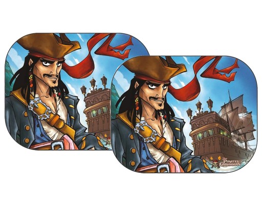 SUN BLADES DO AUTÁ 2 ks Slnečné clony Piráti z Karibiku