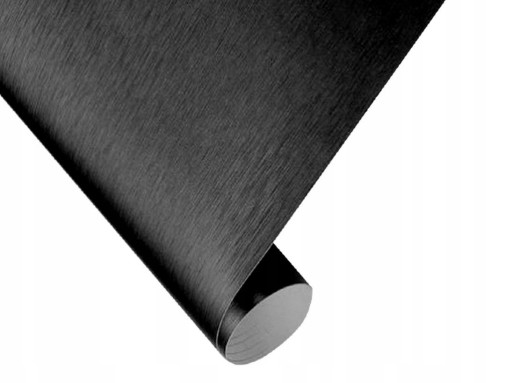 KARTÁČOVANÁ HLINÍKOVÁ FÓLIA ČIERNA 152x50cm VQ