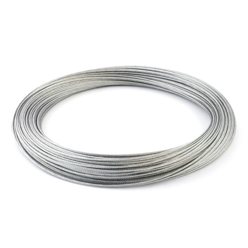 Oceľové lano pozinkované, 3mm, 6x7, pozinkované, 10m