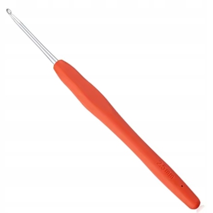 ERGONOMICKÝ Háčik na háčkovanie s 2,5 mm silikónovou rukoväťou