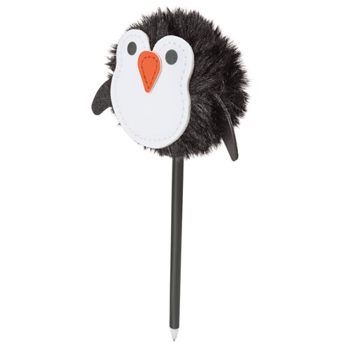 Penguin pero s brmbolcom do školy ako darček pre priateľa dievčaťa