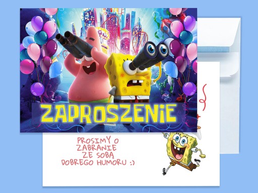 POZVÁNKA NA NARODENINY DIEŤAŤA SPONGEBOB + OBÁLKA ZDARMA
