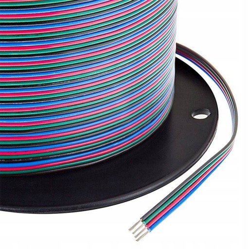 Kábel pre RGB LED pásy, 4-žilový, 2m / 7907