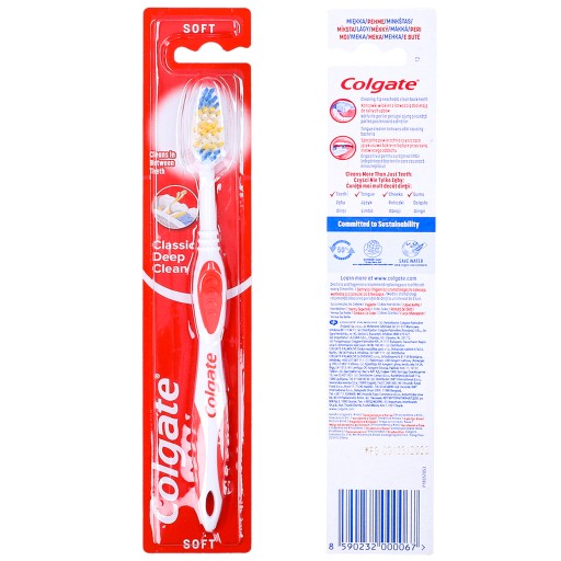 Colgate Classic Deep Clean zubná kefka Soft 1 ks