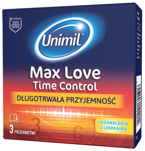 UNIMIL Max Love Time Control kondómy 3 kusy