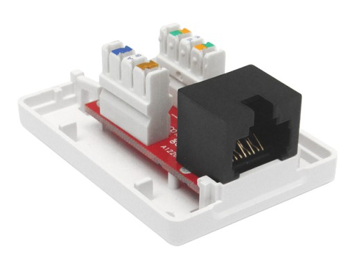 Zásuvka 1x RJ45/8P8C cat.6 UTP povrchové LSA kontakty LogiLink