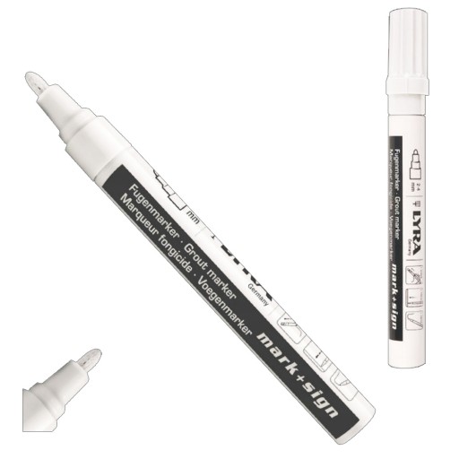 ZNAČOVAČ NA RENOVUJÚCE ŠKÁRKY OBNOVA BIELY PERIMENTOVÝ ZNAČKOVAČ 2-4 mm LYRA