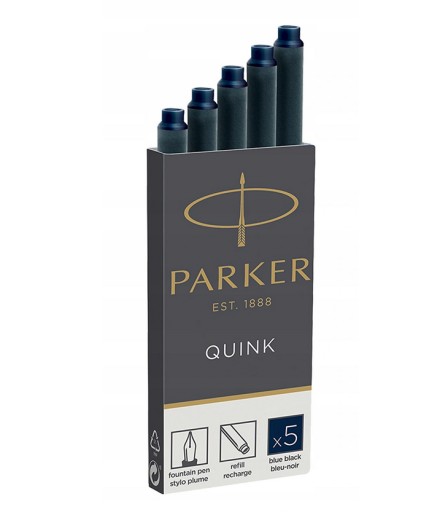Štandardné perá PARKER, tmavomodrá, 5 ks.