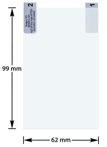 2ks ochranná fólia na obrazovku GPS 99 x 62 mm 4,6 palca 16:10