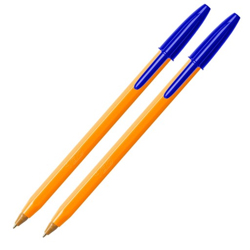 BIC ORIGINÁL JEMNÝ GUĽOVÝ BOD MODRÁ KLASICKÁ ORANŽOVÁ KANCELÁRSKA SÚPRAVA x2