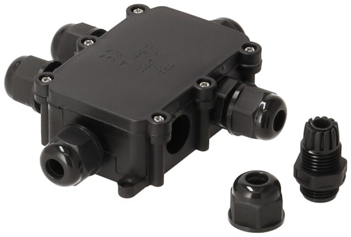 Hermetický elektrický box s tlmivkami 6x IP68 Vonkajší s kockou.