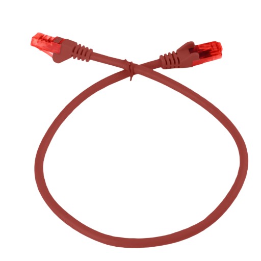 RJ45 LAN kábel CAT 6 U/UTP AWG24 červený 2m