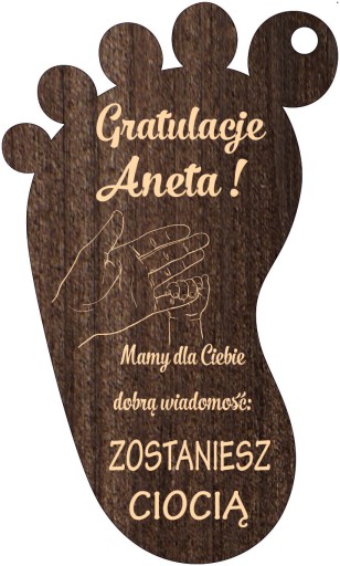 Magnetická nožička BUDETE babka, dedko, ocko, teta Gratulujem, tehotenstvo