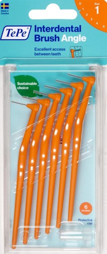 TePe UHLOVÉ MEDZIZUBNÉ KEFKY 0,45mm VEĽKOSŤ 1 ORANŽOVÁ 6ks