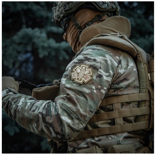 NÁŠIVA ZNAKU STAR OF LIFE CADEUCE VÝŠIVKA M-TAC COYOTE