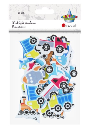 Transportné penové nálepky, 50 titánových ks