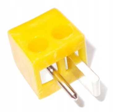 Zástrčka reproduktora DIN2 MINI, sada 10 ks, oranžovo žltá (1013a)