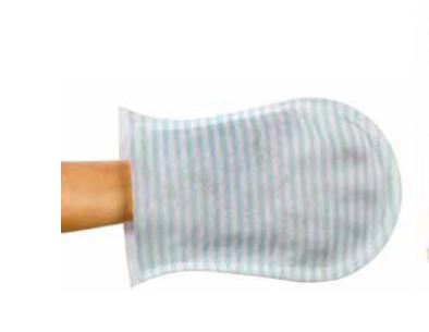 Umývacia rukavica s mydlom, hrubá, fóliou podšitá Dispoglove protect, 20 ks