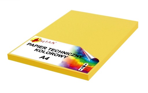 Technický papier A4 280g intenzívna žltá A3 50 listov