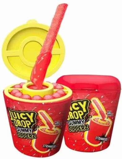 ŠŤAVNÉ DROP GUMMY DIPPERZ ŽELÉ TYČINKY S KYSELNÝM GÉLOM NA MÁČANIE 96G