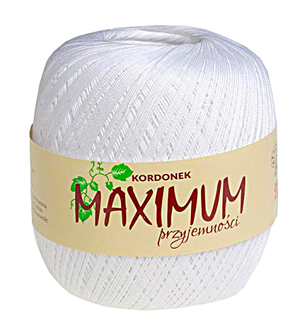MAXIMÁLNA šnúra - MAXI Bavlna 100g / 565m BIELA