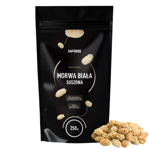 SUŠENÁ MORUŠA BIELA 250g HiFOOD PRÍRODNÝ CUKOR BEZ CUKRU