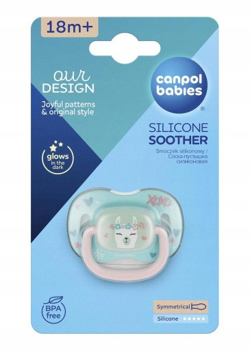 CANPOL SYMETRICKÝ SILIKONOVÝ cumlík EXOTIC 18m+