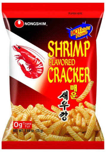 Kórejské pikantné krevetové lupienky 75g Nongshim