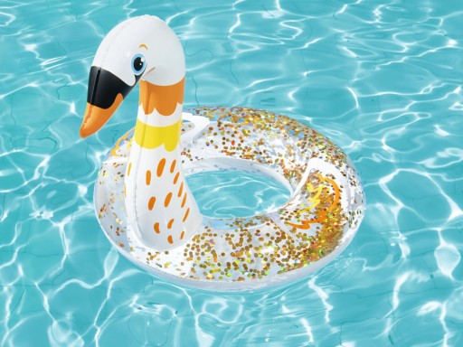 Bestway Swimming ring labuť trblietky 61cm 36306