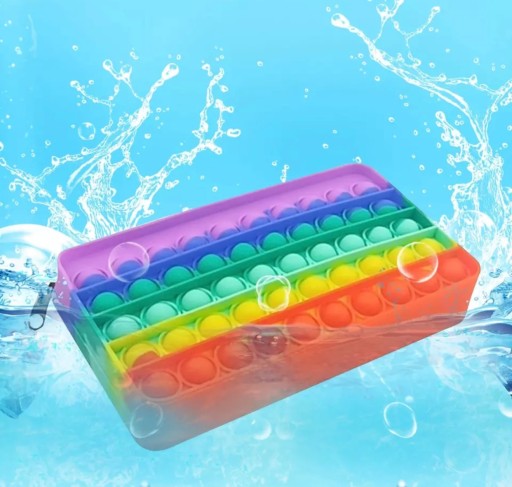 ŠKOLSKÝ Peračník POP IT TAŠKA DÚHOVÁ FAREBNÁ HRAČKA POPIT PERERAČKY