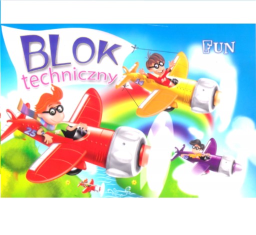 A4 biela technická podložka, 10 kariet FUN LINE