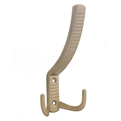 NÁBYTOKOVÝ VEŠIAK TROJSTEN MOSADZNÝ HÁK 15 cm AMIX + skrutky
