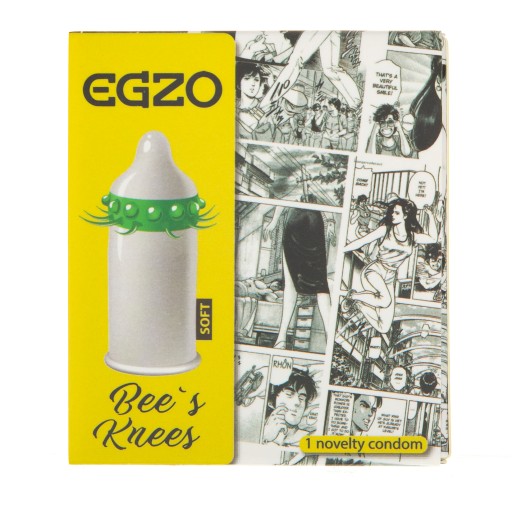 Egzo Bee's Knees Condóm s mäkkými cvočkami