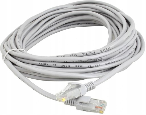 ZLATÝ RJ45 SKÚTENÝ PÁR ETHERNETOVÝ LAN KÁBEL 15m