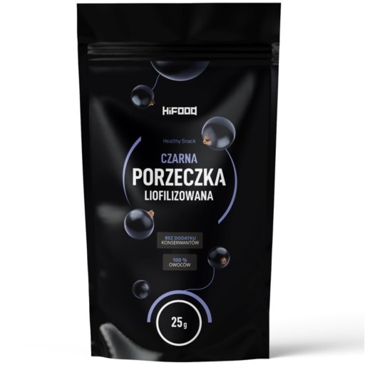 MRAZOM SUŠENÉ ČIERNE RIBEZE 25g HiFOOD